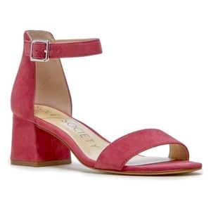 Sole Society Salena Block Heel Sandal Mauve Size 8